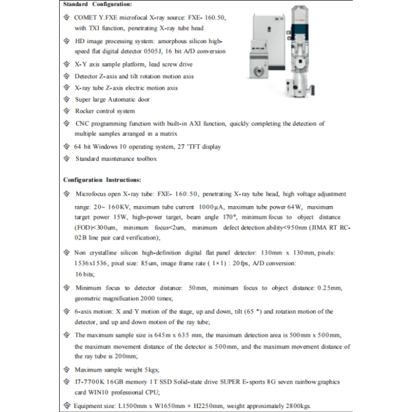 High Quality Industrial X-Ray Microfocus CT Equipment YS-8500