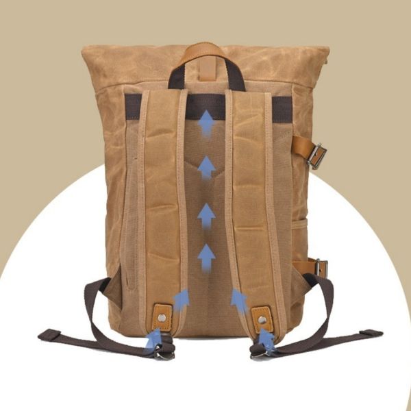 Colefa Versatile Top-rated Daypack Ergonomic Comfortable Rucksack Bags Practical High-capacity Durable Waxed Canvas Backpack