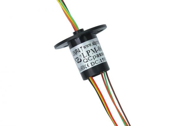 Quality 6 Circuits Miniature Slip Ring with Gold-Gold Contacts and Smooth Running for sale
