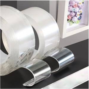 China Washable Nano Double Sided Tape for Hook/Kitchen/Bathroom 1mm/2mm x 50mm Transparent on sale