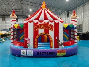 China Clown Themed PVC 5.2x5m Inflatable Combos Adult Bouncy Castle Professional Bounce House Blow Up Jump House on sale