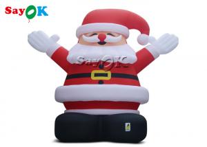 China 8m Outdoor Christmas Inflatable Santa Claus Wearing A Red Hat on sale