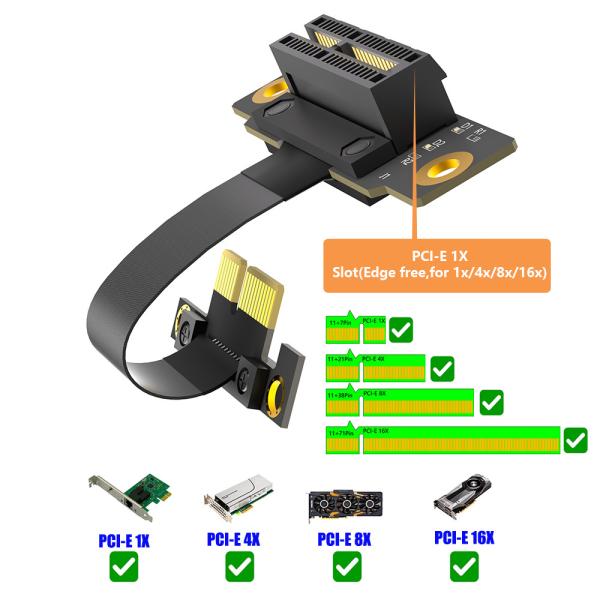 ATX PCI E Pci Express Extension Cable 36PIN 1X Extension Cable With Gold Plated Connector