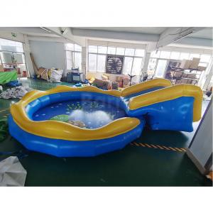 China Baby Pvc Inflatable Water Pool With Slide Water Sports Swimming Pool For Kids on sale