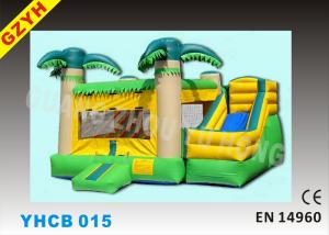 Wholesale Custom 3 in 1 Plato 0.55mm PVC Commercial Inflatable Combo Bouncers YHCB-015 from china suppliers