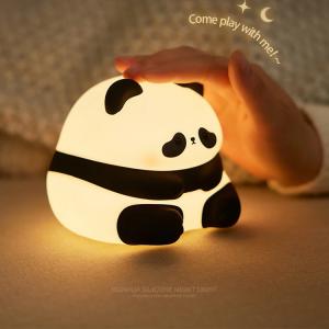 Wholesale Cute Panda Led Light Usb Rechargeable Portable Night Lamp Touch Light kids table lamp Silicone Night Light For Kids from china suppliers