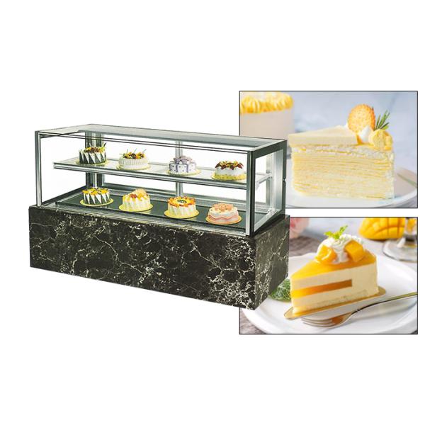 550W Cake Display Case Apron Panel Marble LED Interior Lighting
