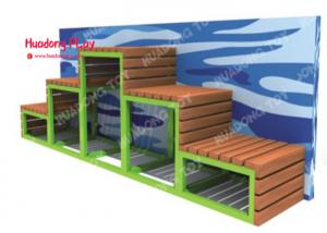 Wholesale Long Street Garden Furniture Outdoor Park Benches Without Back 270 * 270 * 100cm from china suppliers