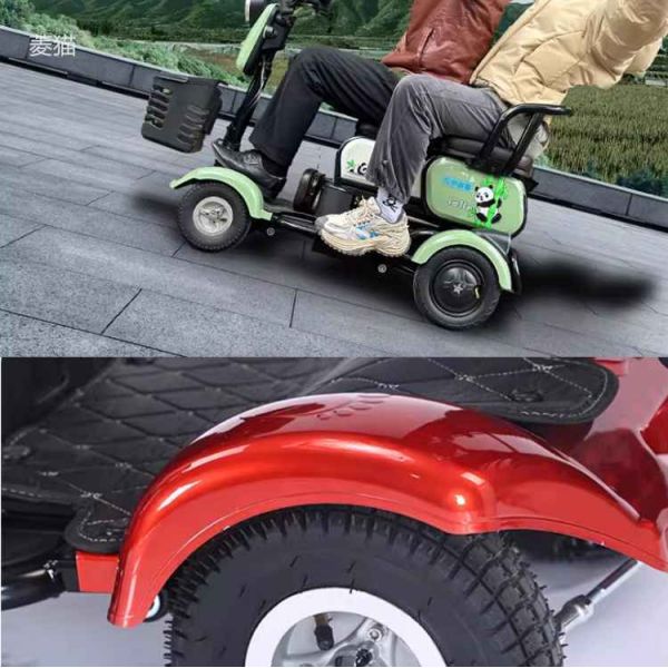 4 Wheel Elderly Mobility Scooter Anti Rollover Design For Enhanced Safety