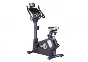 China Commercial Gym Stationary Upright Exercise Bike Black Magnetic Resistance on sale