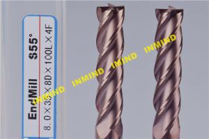Wholesale 10 mm / 12 mm Metal Cutting Tools Extra Long CNC End Mill 4 Flute With AlTiN Coating from china suppliers