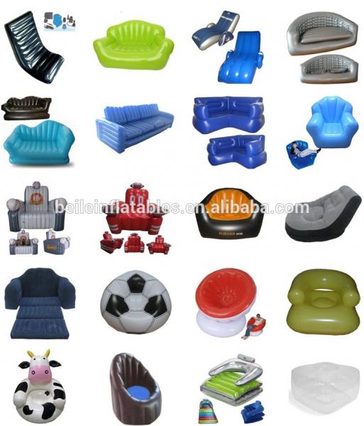 With detachable pillow football shaped inflatable round chair