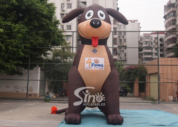 Quality 5 meters high lovely large outdoor puppy inflatable dog for advertising decoration for sale
