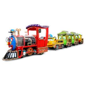 China Kids Tourist Amusement Train Rides Fiberglass Material With Cartoon Shape on sale