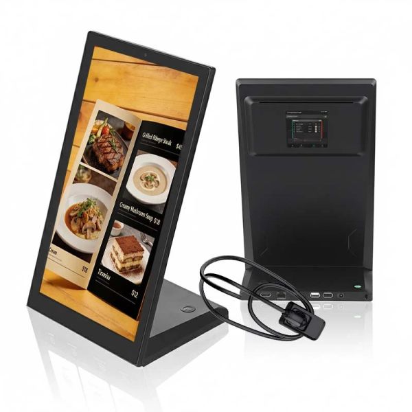 23.8 Inch Digital Menu Board with Split Screen and Video Playback for Restaurants