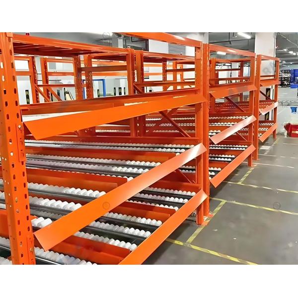 B47: Warehouse Flow Rack for Carton Storage Box Flow Gravity Storage Roller Racking Carton Flow Racking