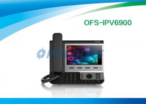 China Black 4 SIP Poe IP Video Phone Broadcom Wifi Chip for SysLog / Web Capture 0.99kg on sale