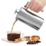 Double Walled Insulated French Press Stainless Steel Coffee Pot
