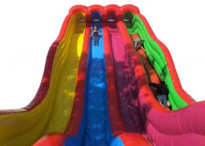 China Funny Outdoor Water Slides , Colorful Blow Up Pool Slides For Inground Pools on sale