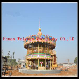 China kiddie ride amusement double floor carousel with CE certificate on sale