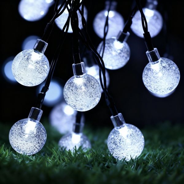 Garden Light Spherical Christmas Ornament 3 Night Battery Life Solar Decorative Lights