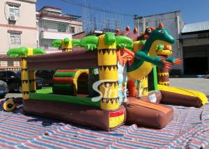 Wholesale Dinosaur Park Inflatable Bounce Slide Combo Jumping Castle With Slide For Inflatable Games from china suppliers