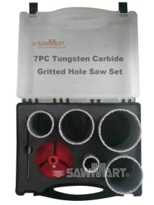 Wholesale 7 pcs tungsten carbide grit hole saw kit masonry tile from china suppliers