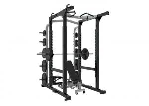 Wholesale Bodybuilding Commercial Multi Station Gym Equipment , Half Power Squat Rack Machine from china suppliers