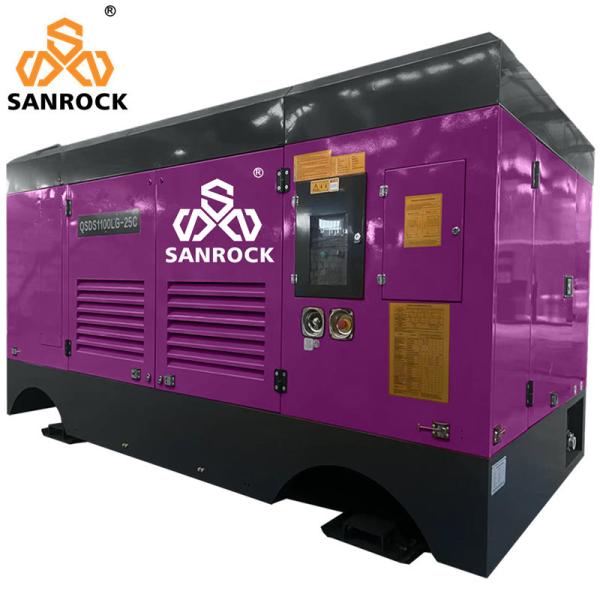 294KW Diesel Engine Mining Screw Type Air Compressor Machinery Stationary