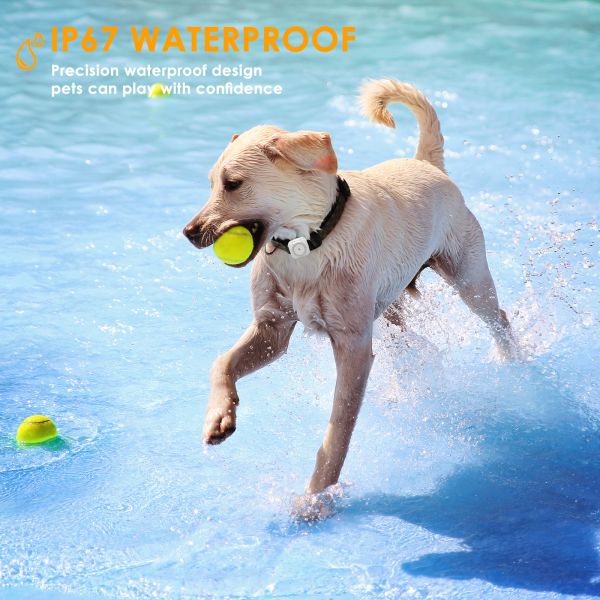 Mini IP67 Waterproof ABS+PC Pet Tracker Bluetooth Anti-Lost GPS Locator with Real-Time Tracking Health Management for Dogs Cats