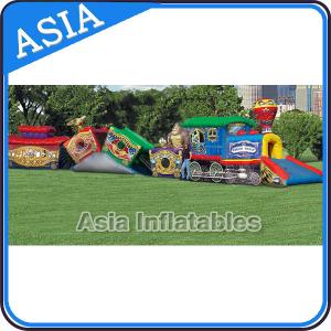 PVC Tarpaulin Circus Train Inflatable Theme Park High Durability