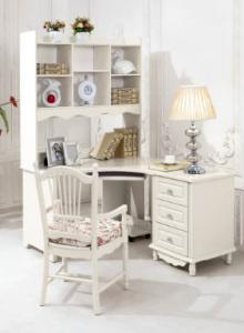 China luxury modern white wood home office corner desk furniture on sale