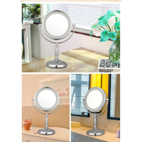 Round 10x Lighted Makeup Mirror / Double Sided Magnifying Mirror