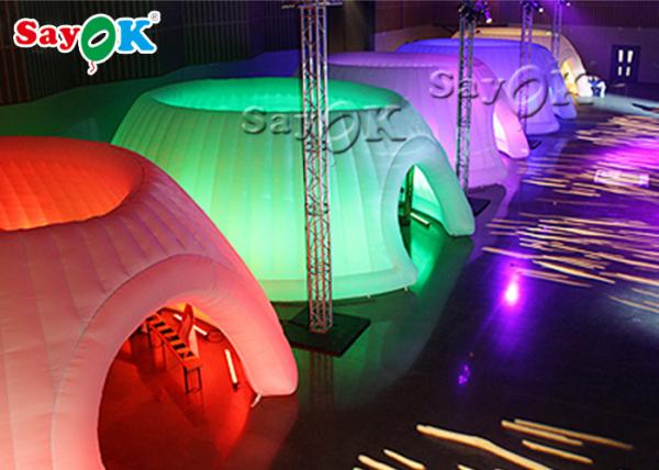 Quality Outdoor Inflatable Tent Event 6m Inflatable Igloo And Dome Tent With LED Light for sale