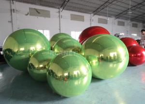 Wholesale Red Green Custom Size Double Layer PVC Inflatable Mirror Ball Hanging Sphere Disco Balls Balloon For Advertising Events from china suppliers