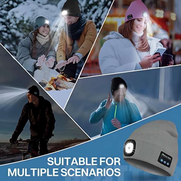 Full HD 1296P Bluetooth Video Hat Body Camera With LED Brightness Headlights