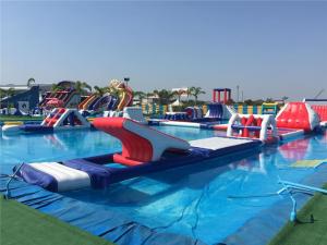 Wholesale Anti - UV 0.9mm PVC Tarpaulin Inflatable Water Obstacle Course For Lake from china suppliers