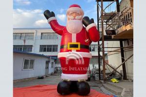 China Giant Inflatable Santa Claus With A Gift Bag Christmas Decorations Outdoor on sale