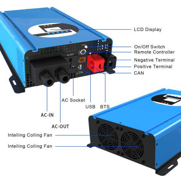 3KW Pure Sine Wave Inverter Bidirectional Grid Connected Inverter With LCD Display