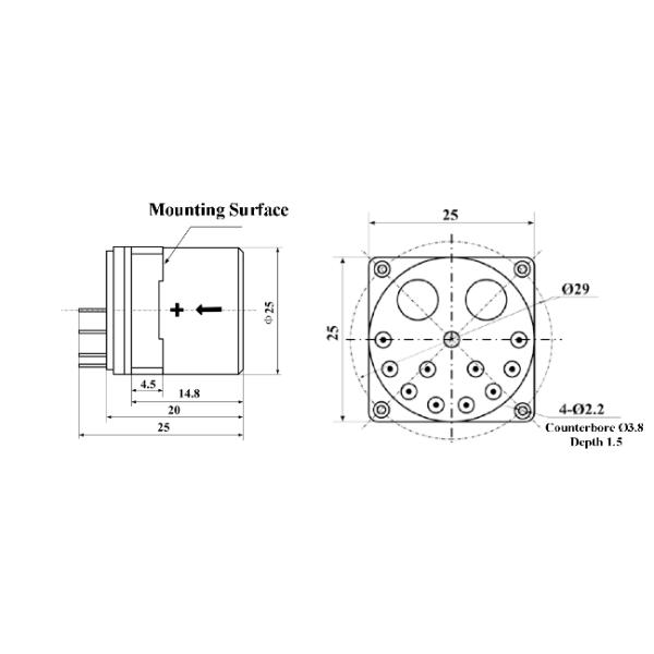 Flexible Quartz Accelerometer For Harsh Conditions survival under 500g Shock
