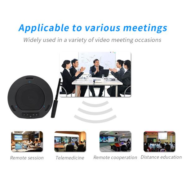 4 Pieces Wireless USB Conference Microphone Automatic Noise Reduction And Echo Cancellation 360° Omnidirectional Speaker