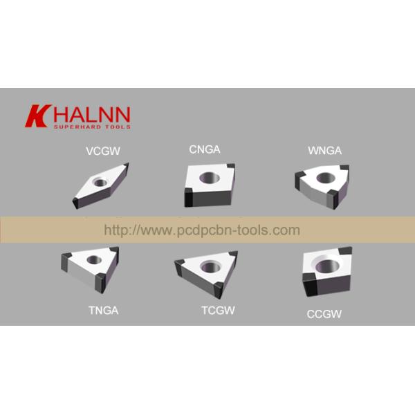 SNGA CBN Brazing Indexable Insert , PCBN Inserts High Efficiency Cast Iron Brake Drum