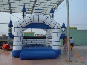 China Theme Park Large Inflatable Bounce House With Slide CE / TUV Cert on sale