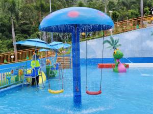 Wholesale Aqua Park Equipment Kids Pool Games Fiberglass Water Mushroom Swing Set from china suppliers