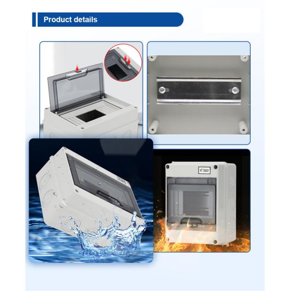 IP65 Waterproof PC Plastic Electrical Junction Box MCB Switch Panel Mounted Distribution Box