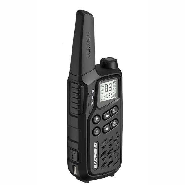 IPX4 Waterproof 5W Output Power UHF Walkie Talkie with 0-5km Talk Range and Rechargeable Battery
