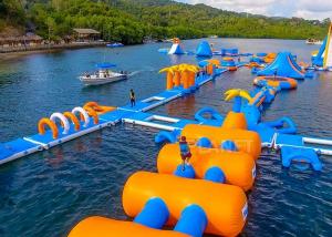 China Large Inflatable Water Obstacle , Aqua Blow Up Water Park CE Approved on sale