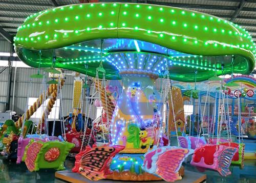 Amusement Fairground Swing Ride , Flying Chair Ride Color Customized