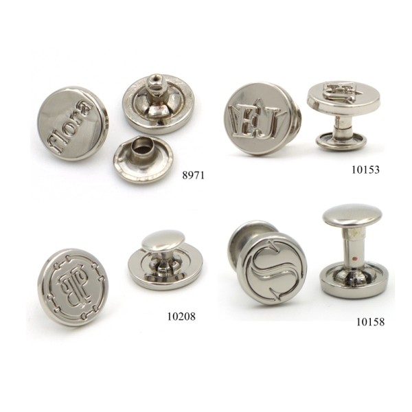 Quality Gold Plated Metal Logo Rivet Customized Cap Rivet Stud for Leather Strap Bag Accessories