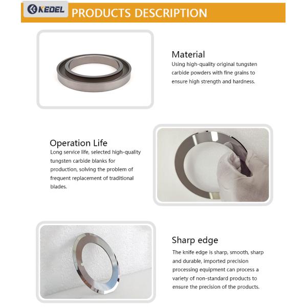 High Quality Round Knife for Lithium Battery Electrode Slitting with 100% Carbide Powder Raw Material and 6 Months Warranty